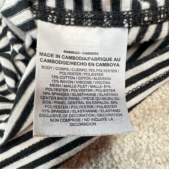 Nike Black and White Striped Racerback Tank Top, Medium - Picture 5 of 5